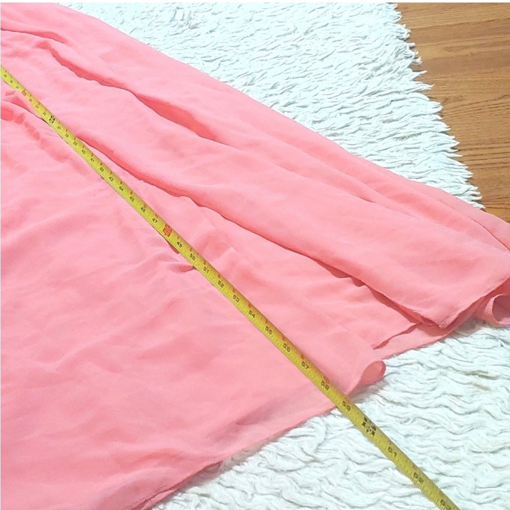 NWT French connection $198 plunge thigh slit halter gown pink sz 2 - Picture 5 of 8